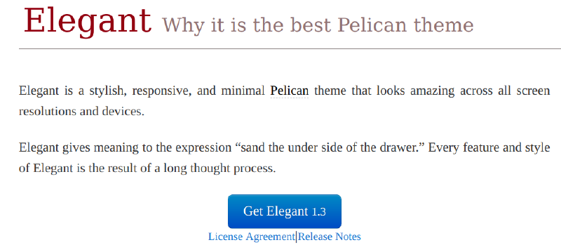 Featured image of post Tweaking Pelican Elegant Theme